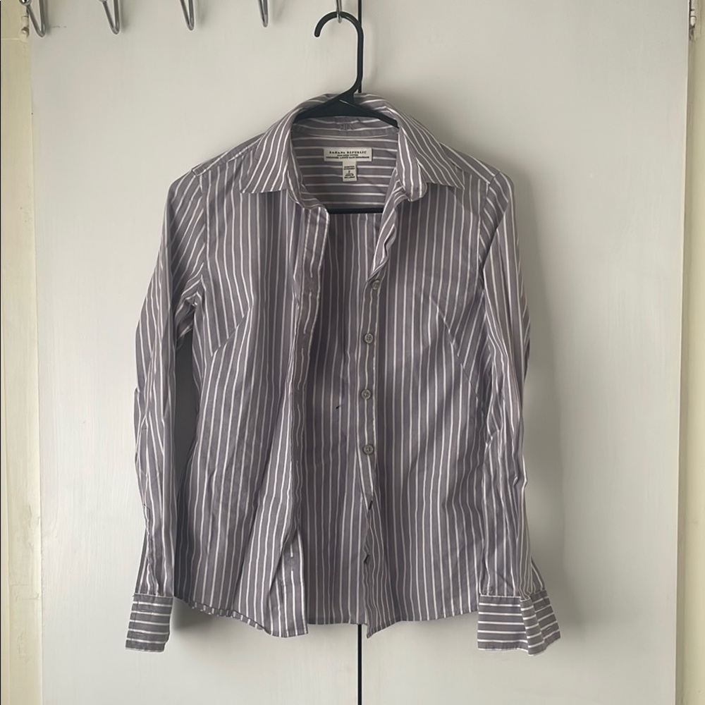 Gray Striped Men's Shirt